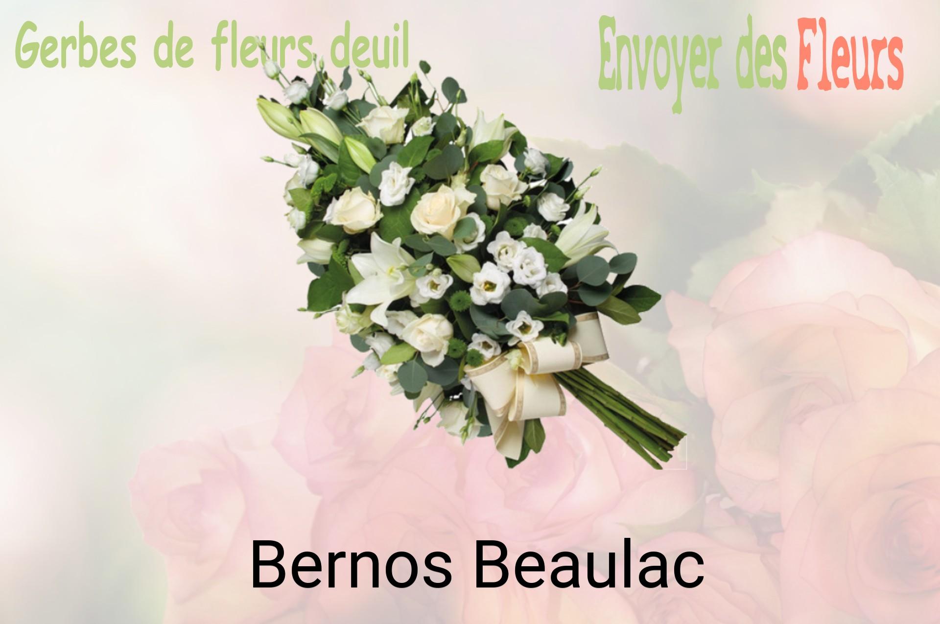 Gerbe de fleurs de deuil livrée à Bernos-Beaulac
